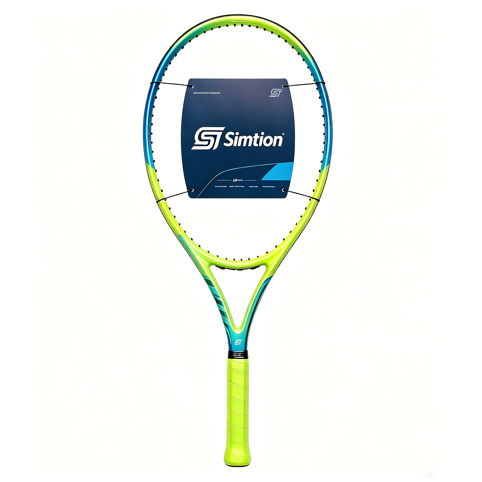 Simtion elite carbon fiber tennis racket on a white background